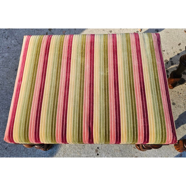 Late 20th Century Large Late 20th Century High-Quality Bespoke Georgian Style Footstools- a Pair For Sale - Image 5 of 12