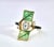 Green 1930s Art Nouveau Diamond and Plique a Jour Ring, Size 6 For Sale - Image 8 of 13