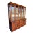 1970s American of Martinsville Credenza and China Cabinet Hutch Patchwood Olive Wood ' Camo' Cabinet For Sale