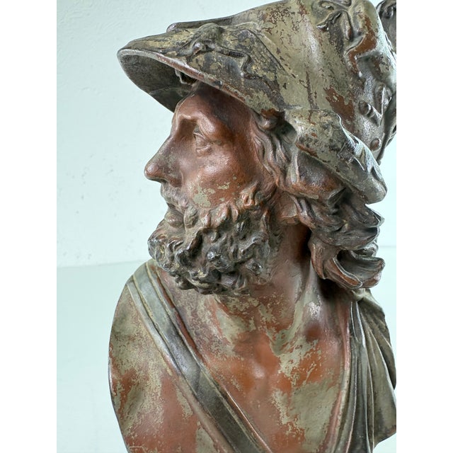 Gray Antique Greco Roman Sculpture of Telamonian Ajax For Sale - Image 8 of 10