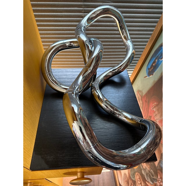 Sculpture Materials 1980s Kinetic Mid Century Chrome Tangle Sculpture by Richard Zawitz For Sale - Image 7 of 8
