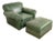 Century Furniture Art Deco Studded Leather Lounge Chair With Ottoman For Sale