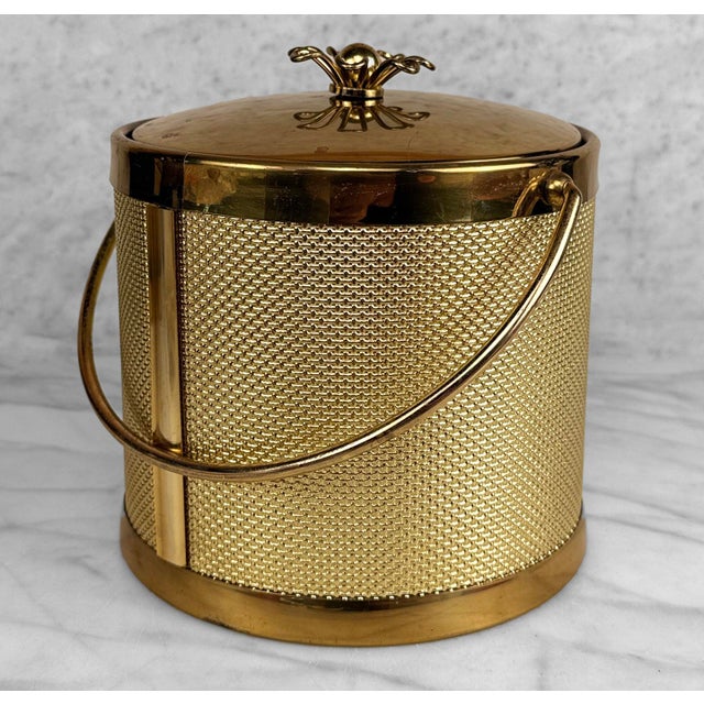 Mid-Century Hollywood Regency Brass Ice Bucket For Sale - Image 4 of 12