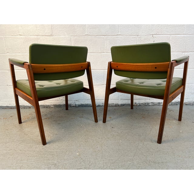 Green Mid-Century Pair of Svegards Markaryd Scandinavian Arm Chairs For Sale - Image 8 of 12