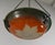 Orange Large French Art Deco Pendant Light by Le Verre Francais Schneider - 1925 Cameo Chandelier France For Sale - Image 8 of 17