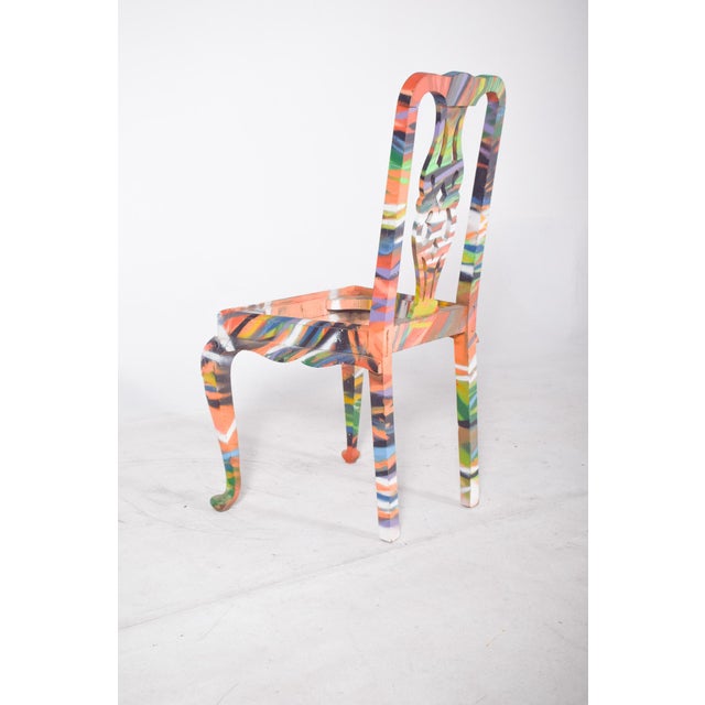 Mid-Century Modern Urban Art Turned Chair by Francisco Camilo, 1950s For Sale - Image 3 of 8