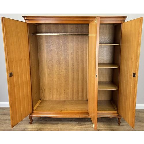 Vintage French Louis XVI Style Carved 3-Door Armoire For Sale - Image 11 of 12