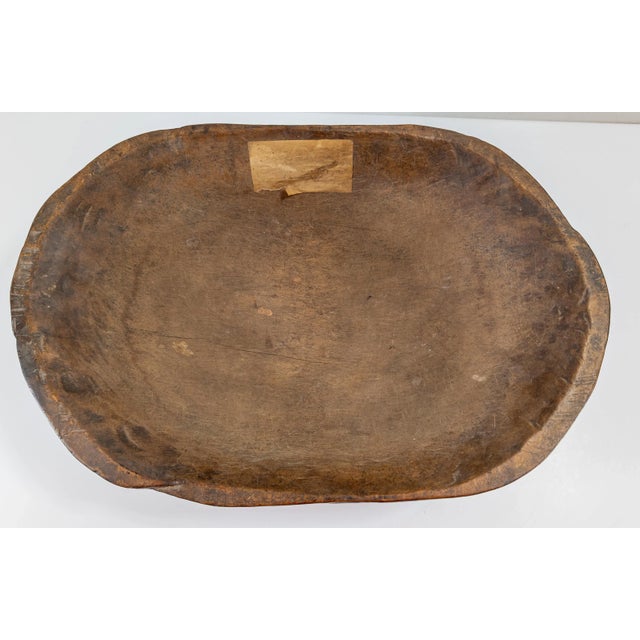 19th Century or Earlier Rustic Carved Primitive Farmhouse Trencher Dough Bowl For Sale In New York - Image 6 of 12