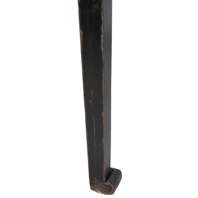 35" Tall Antique Black Lacquer Table For Sale - Image 10 of 12