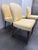 Wood Elegant Set of 4 Vintage Yellow Upholstered Game/ Dining Chairs For Sale - Image 7 of 15