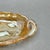 Glass Vintage Indiana Glass “Lily Pons Sunflower” Marigold Carnival Glass Relish Dish With Handles For Sale - Image 7 of 9