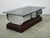 Italian Chrome, Smoked Glass and Wood Coffee Table, 1970s For Sale - Image 9 of 14