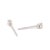 Modern Dainty Tiny Diamond Studs, 14k White Gold, Width 2.3 Mm, Pair For Sale - Image 3 of 5