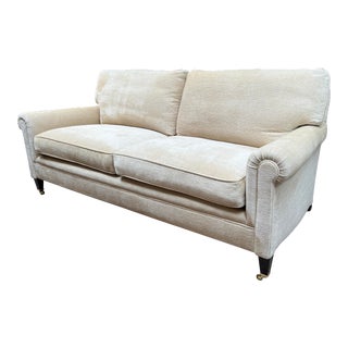 George Smith Signature Full Scroll Arm Sofa, Medium For Sale
