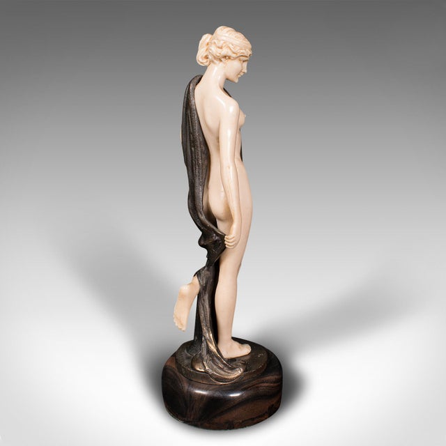 Metal 1930's Pair of Vintage Art Deco Figures For Sale - Image 7 of 12