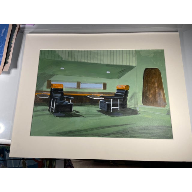here we have an original 1960's concept art painting done by the Legend Irwin Allen for the original 1960's Land of the...