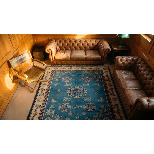 Early 20th Century Chinese Peking Carpet ( 7'10" x 9'10" - 240 x 300 ) For Sale - Image 14 of 15