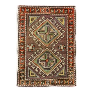 Vintage Turkish Yastik Rug - 01'05 X 01'11 For Sale