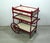 Red and Cream 3-Tier Serving Cart with Drawer, 1950s For Sale - Image 9 of 9