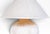 Late 20th Century Vintage Postmodern Carved White Plaster Meiping Vase Form Table Lamp With Linen Empire Shade For Sale - Image 5 of 12