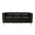 LC 2 3-Seater Sofa in Black Leather by Le Corbusier for Cassina For Sale - Image 16 of 16