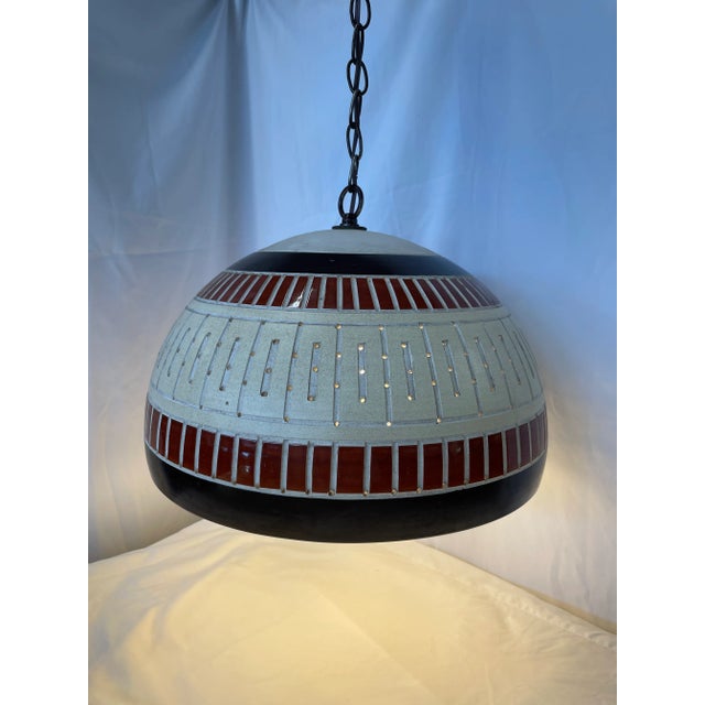 Mid Century Beaumont Mood Half Dome Ceramic Light For Sale - Image 4 of 12