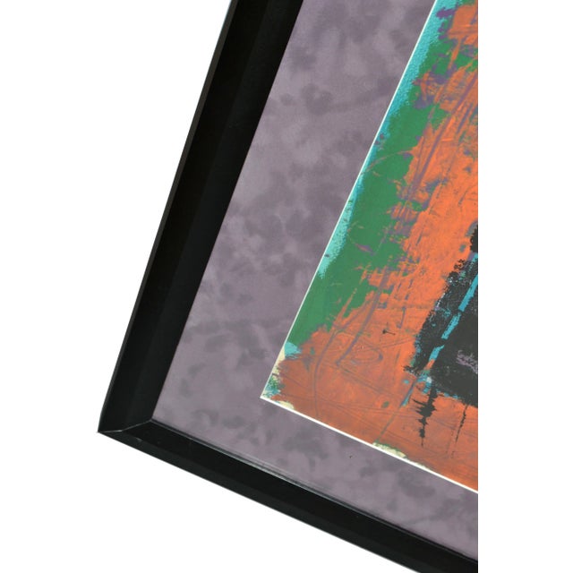 Black Black Framed Abstract Pop Art on Canvas For Sale - Image 8 of 10