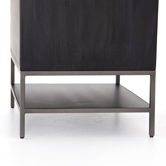 Inspired by clean mid-century design, black-finished poplar offers generous extra file storage space, with a fully...