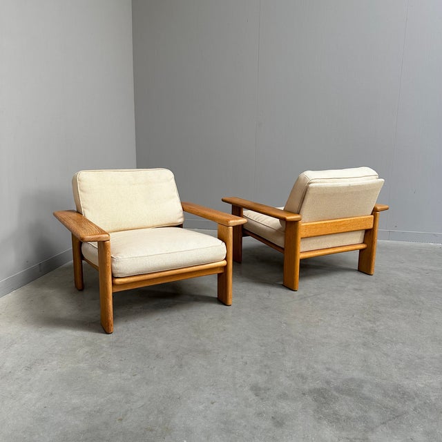 Vintage Lounge Chairs in Oak, 1960s, Set of 2 For Sale - Image 10 of 15