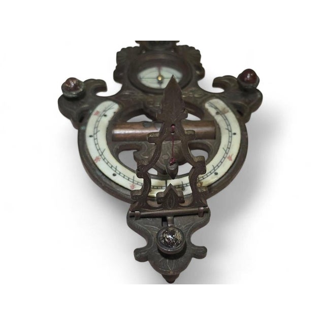 19th Century Chinese Portable Engraved and Enameled Bronze Sundial For Sale - Image 10 of 15
