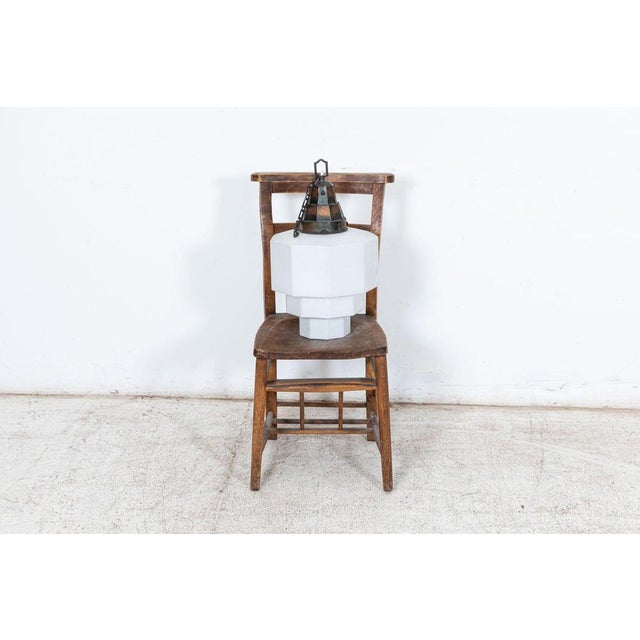 White Vintage Pendant Lights in Opaline, Set of 2 For Sale - Image 8 of 15