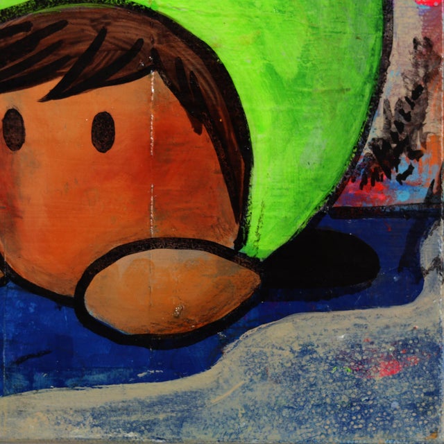 Textile Hole in One - Original Contemporary Golf Figurative Mixed Media Painting on Canvas by Melanie Tiongson For Sale - Image 7 of 9