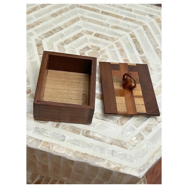 Ooak/ Small, Monkey/ Parquet Trinket Box For Sale - Image 4 of 8
