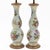 Tall Antique Louis Philippe French Opaline Glass Table Lamps With Hand Painted Flowers Circa 1835 - A Pair For Sale - Image 4 of 5