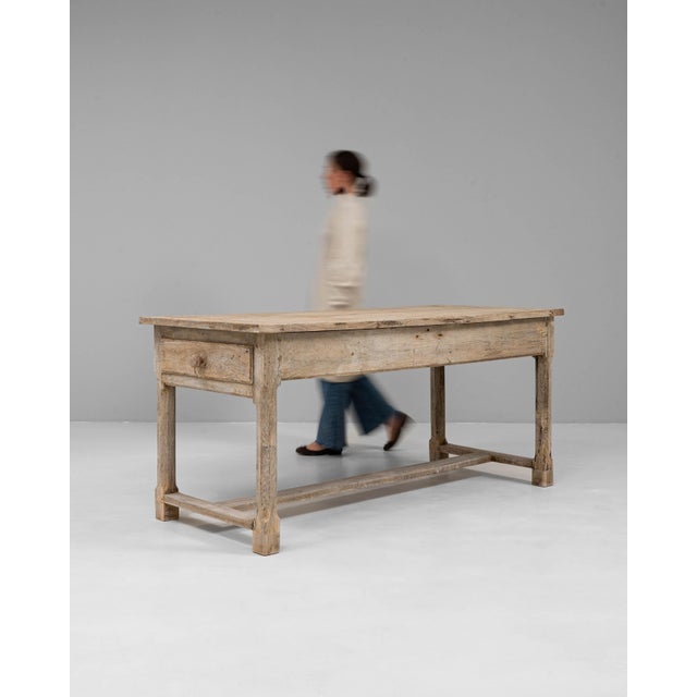 Early 20th Century 20th Century French Oak Trestle Dining Table For Sale - Image 5 of 18
