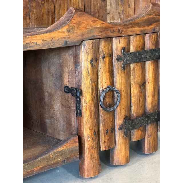 Vintage Rustic Chestnut Sideboard, 1960s For Sale - Image 12 of 14