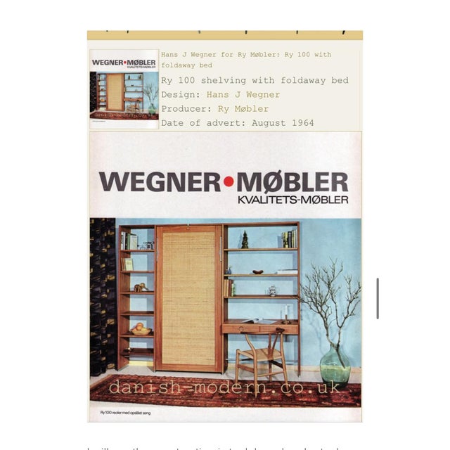 Ry Møbler Ry100 Hans J Wegner Teak Murphy Bed Wall Unit For Sale - Image 12 of 12