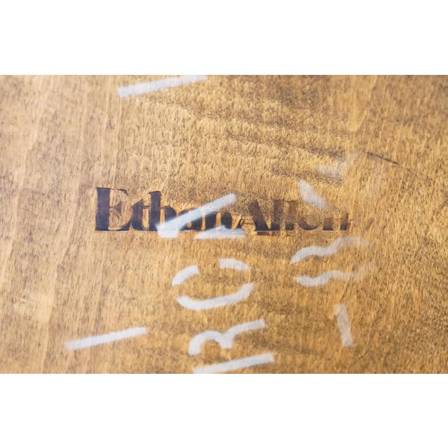 Late 20th Century Ethan Allen Circa 1776 Collection Solid Maple Early American Bowback Windsor Dining Side Chair 18-6211 For Sale - Image 5 of 11