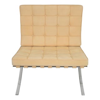 Barcelona Chair in Nubuck Leather by Ludwig Mies Van Der Rohe, 2010s For Sale