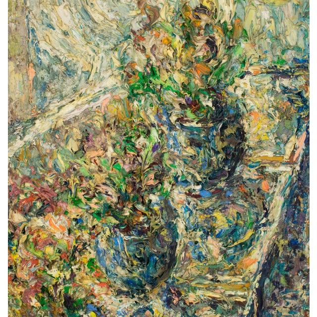 1950s Brutalist Still Life in the Summer, Oil on Canvas Painting by e.j.e. Dulfer For Sale - Image 5 of 18