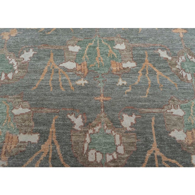 Turkish Oushak Rug 9'5" x 12'6" #20374 For Sale - Image 4 of 8