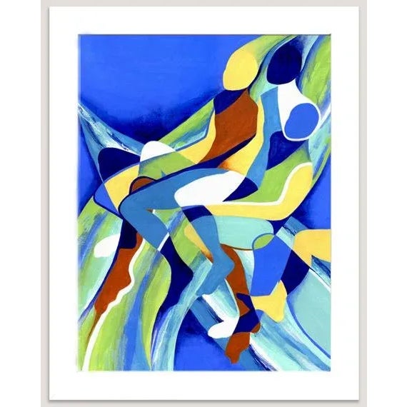 Contemporary Original Abstract Figurative Mixed-Media Painting by Kathleen Ney, "Into the Flow" For Sale - Image 4 of 6