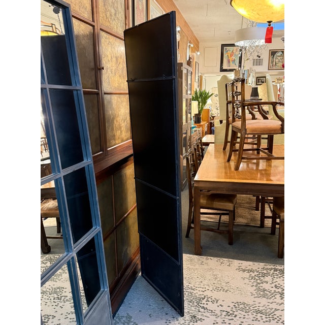 Bid K Home Paned Glass Floor Mirror For Sale - Image 4 of 12