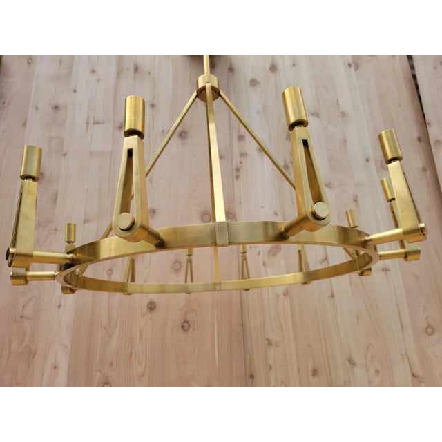 Brass Alpha Chandelier by Thomas O'Brien for Visual Comfort & Co. For Sale - Image 8 of 13