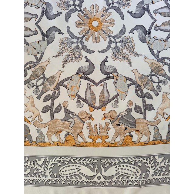 Hermès Early America 1984 Silk Scarf Designed by Françoise De La Perriere For Sale In New York - Image 6 of 12