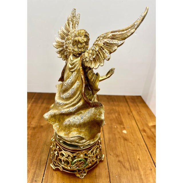 Limited Edition 113/300 Jay Strongwater Renaissance Angel Musical Figurine - Music Box For Sale In Detroit - Image 6 of 14