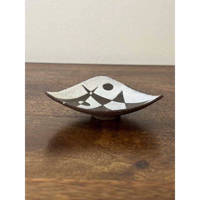Vintage 1950s Thomas Toft Mid-Century Studio Pottery Dish, Denmark For Sale - Image 4 of 7