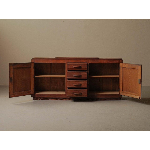 French Art Deco Oak Sideboard, 1940 For Sale - Image 10 of 18