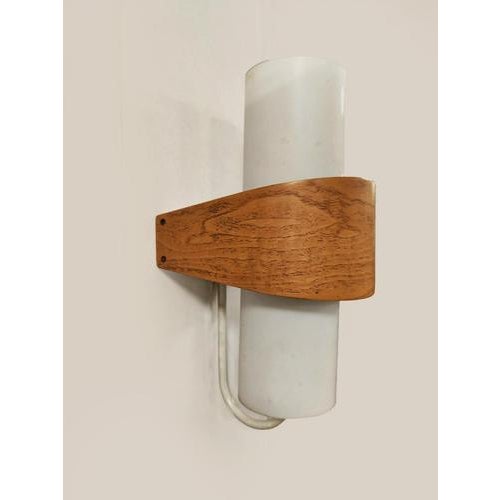 Vintage Dutch Opal Glass NX 40 Wall Lamp by Louis Kalff for Philips, 1960s For Sale - Image 6 of 6