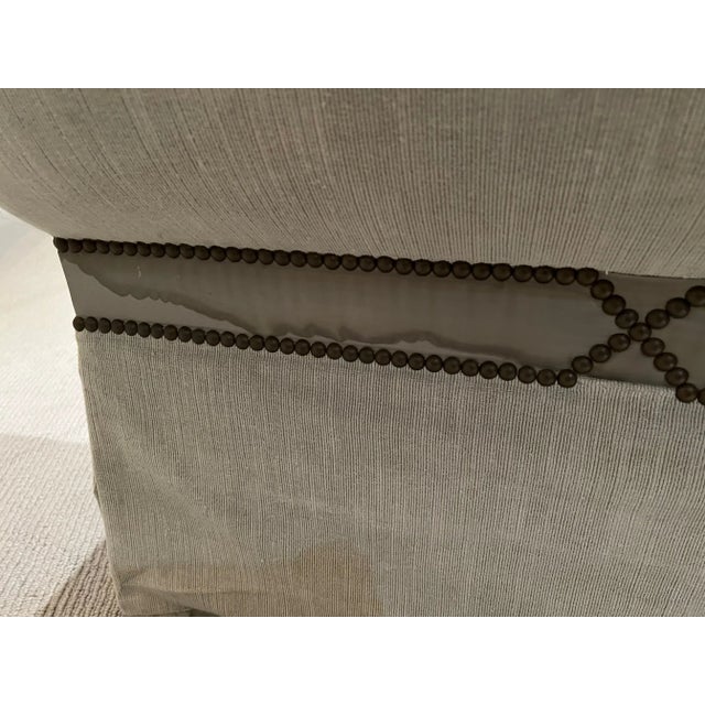 Custom Slipper Chair with Nailhead Detail For Sale - Image 4 of 13